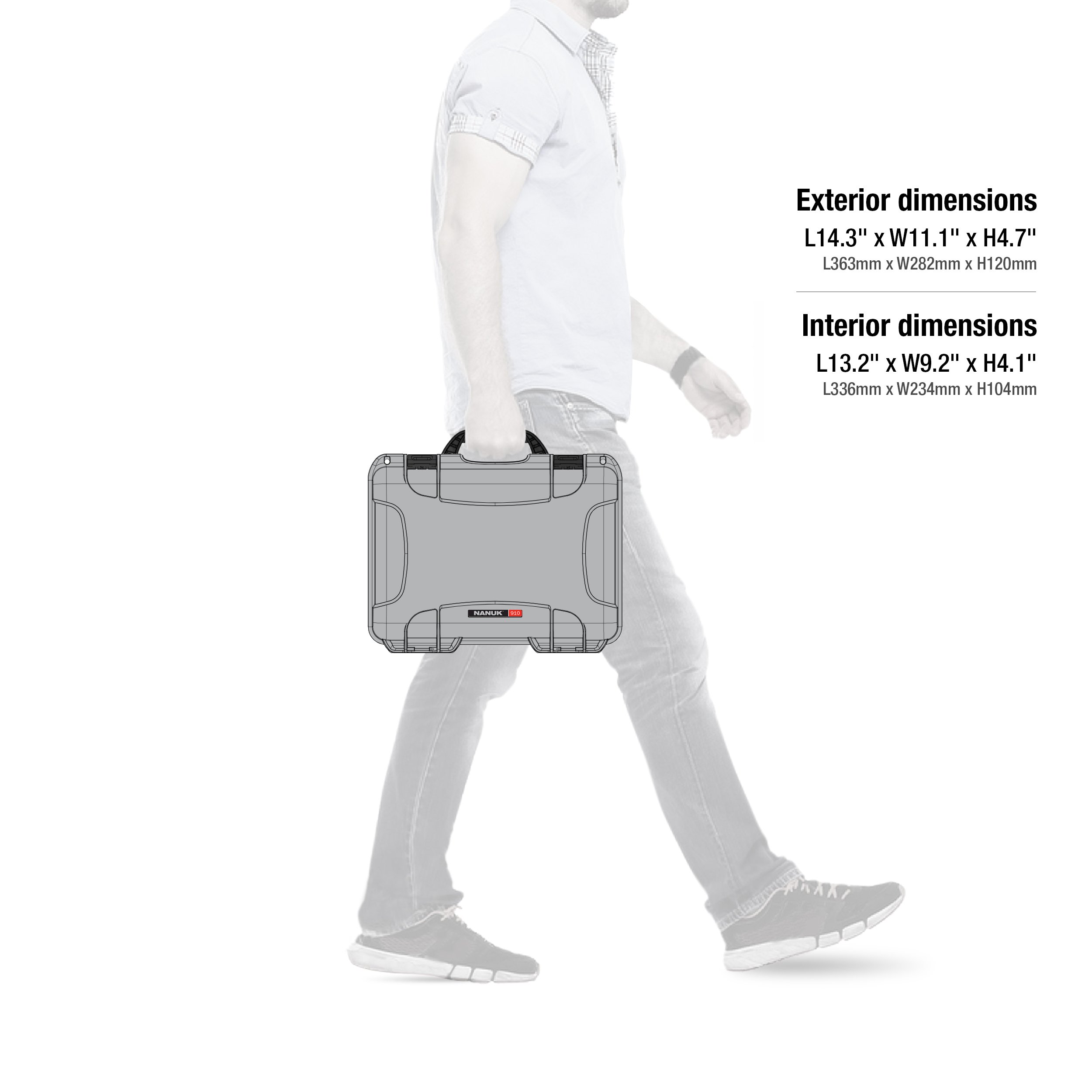 Nanuk 910 2UP Waterproof Hard Case w/Custom Foam Insert for Glock Pistols - Image 7