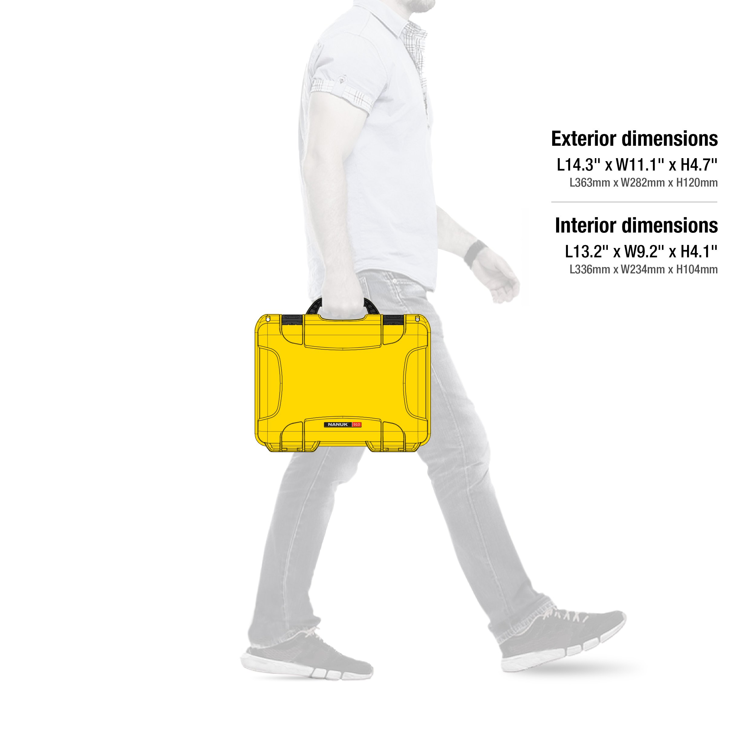 Nanuk 910 2UP Waterproof Hard Case w/Custom Foam Insert for Glock Pistols - Image 7