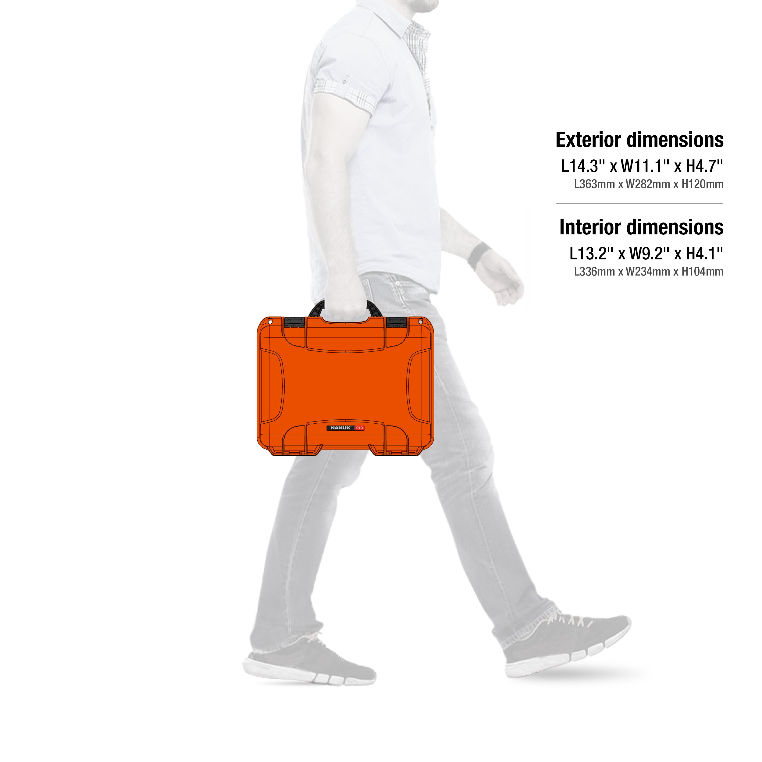 Nanuk 910 2UP Waterproof Hard Case w/Custom Foam Insert for Glock Pistols - Image 7