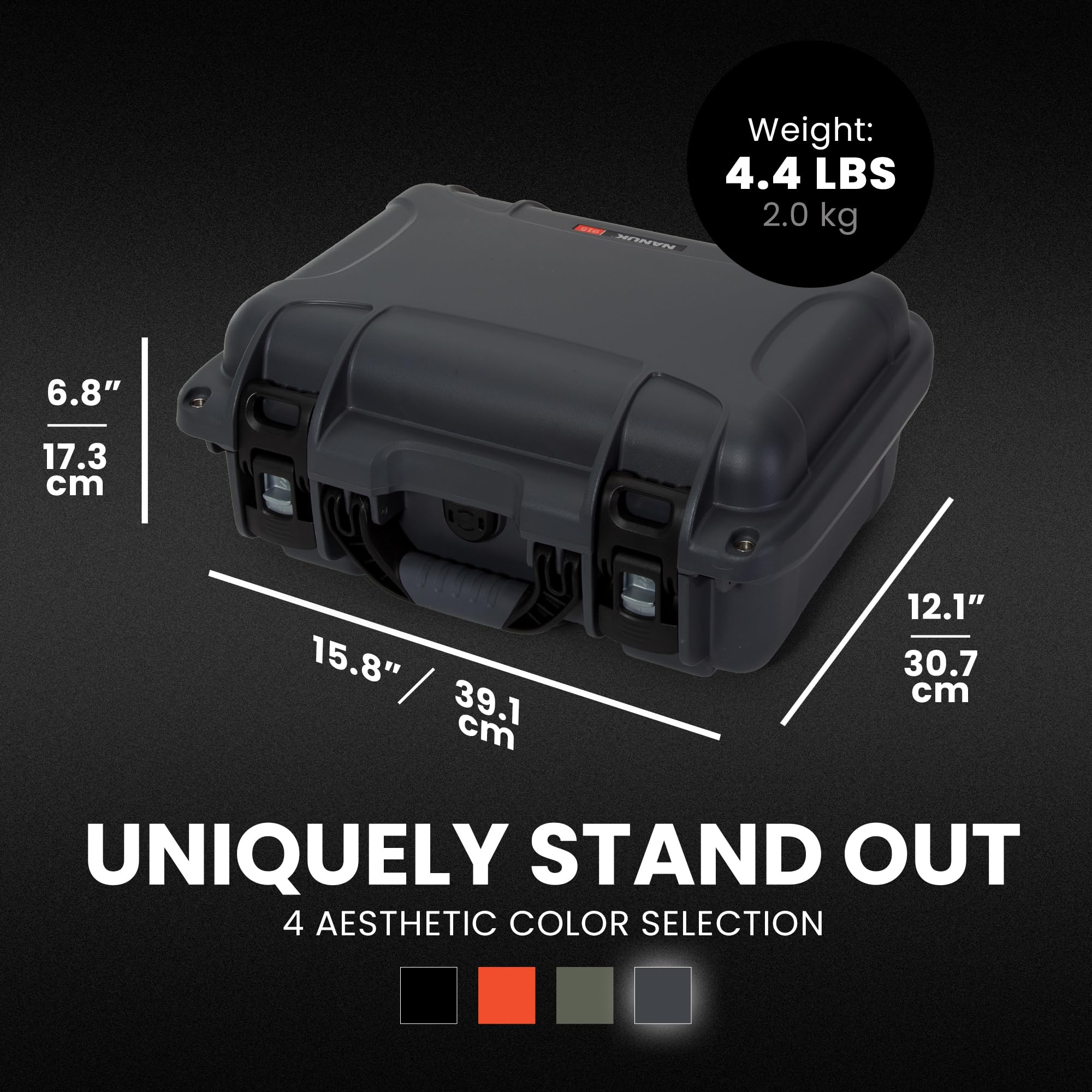 NANUK 915 DJI™ Mini 5 Pro Fly More Combo Plus - Waterproof Hard Case with Drone Foam Insert, Crushproof, Portable Travel Case, Made in Canada - Graphite (15.8" x 12.1" x 6.8") - Image 5