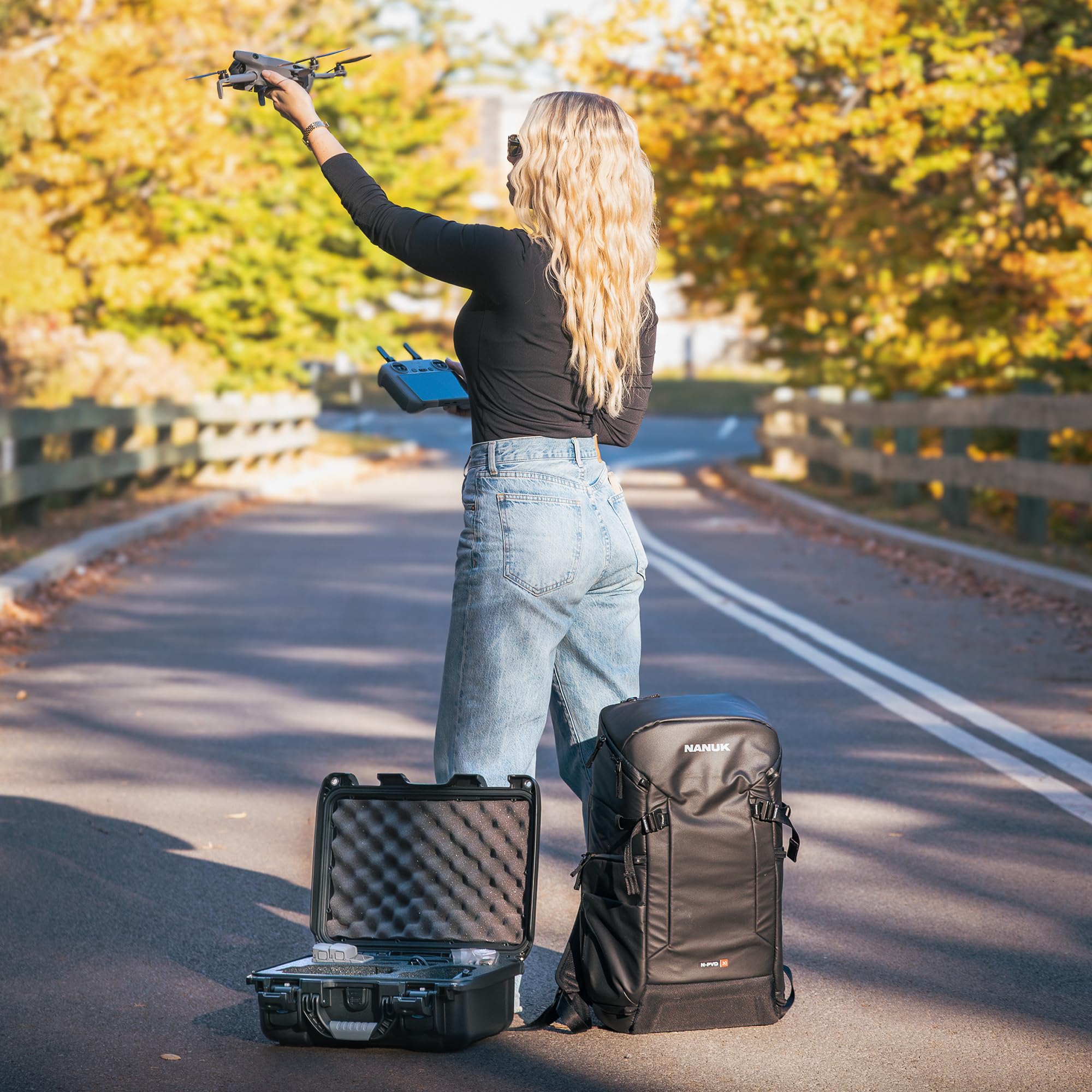 NANUK 915 DJI™ Mini 5 Pro Fly More Combo Plus - Waterproof Hard Case with Drone Foam Insert, Crushproof, Portable Travel Case, Made in Canada - Graphite (15.8" x 12.1" x 6.8") - Image 8