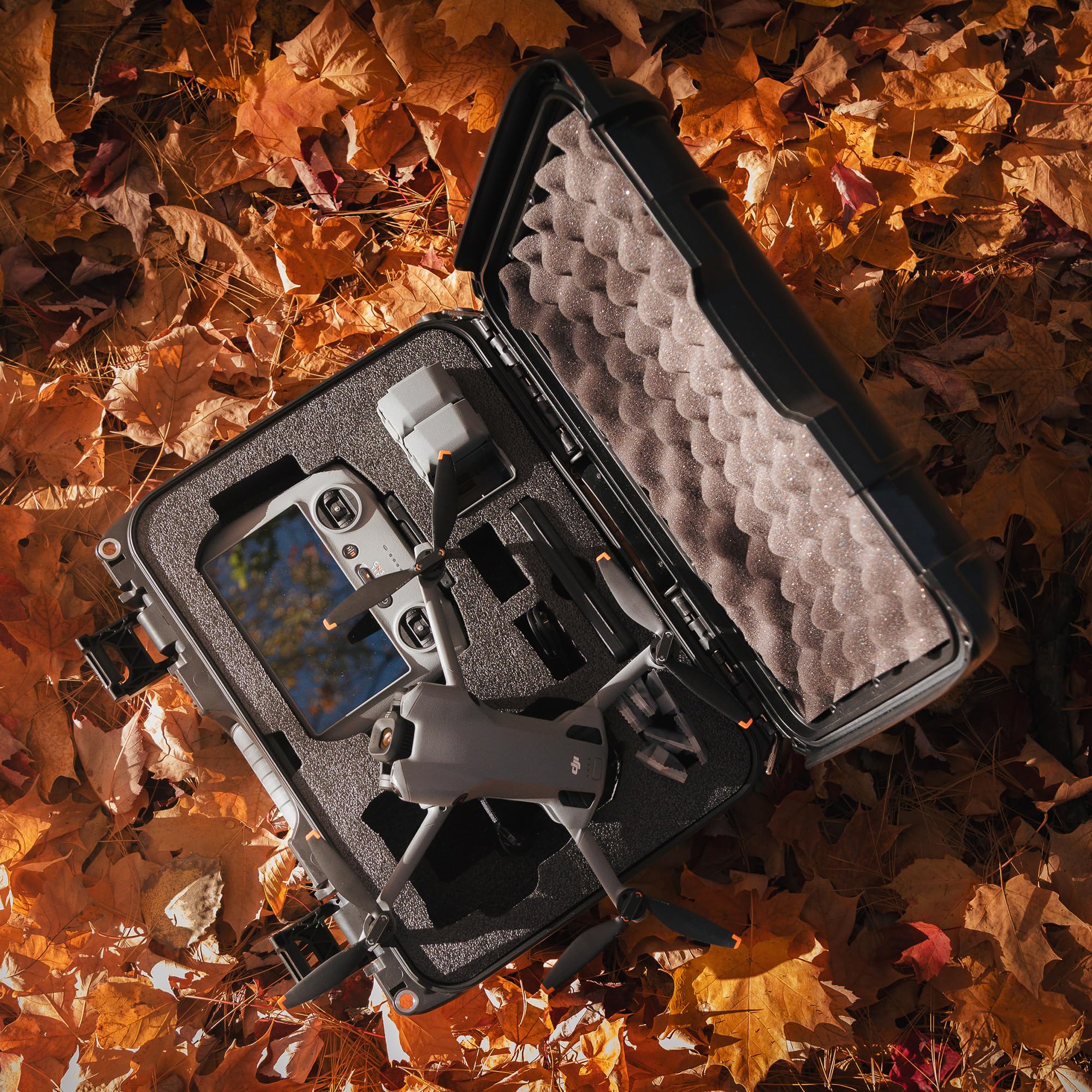 NANUK 915 DJI™ Mini 5 Pro Fly More Combo Plus - Waterproof Hard Case with Drone Foam Insert, Crushproof, Portable Travel Case, Made in Canada - Graphite (15.8" x 12.1" x 6.8") - Image 9