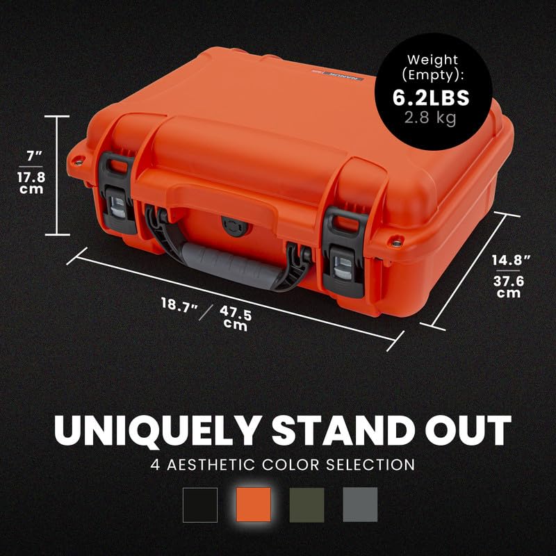 Nanuk 925 Waterproof Hard Case with Foam Insert for DJI Avata 2 Fly More Combo - Orange - Image 4