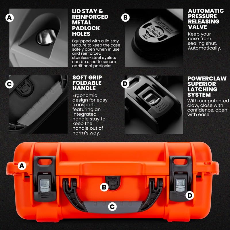 Nanuk 925 Waterproof Hard Case with Foam Insert for DJI Avata 2 Fly More Combo - Orange - Image 5