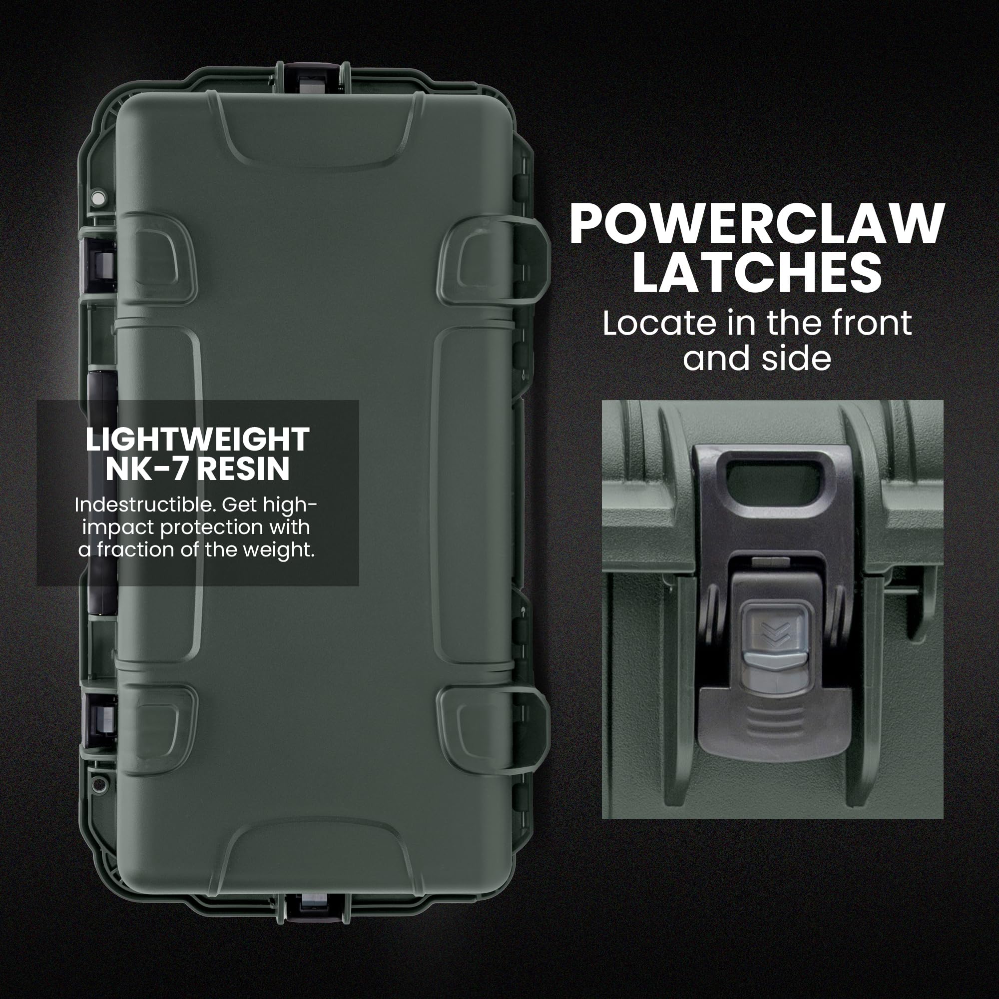 NANUK Hard Case with Foam & Wheels - 30" to 55" Long, Customizable Foam Insert, IP67 Waterproof & Crushproof, Rugged Construction for Ultimate Protection, Made in Canada - Image 3