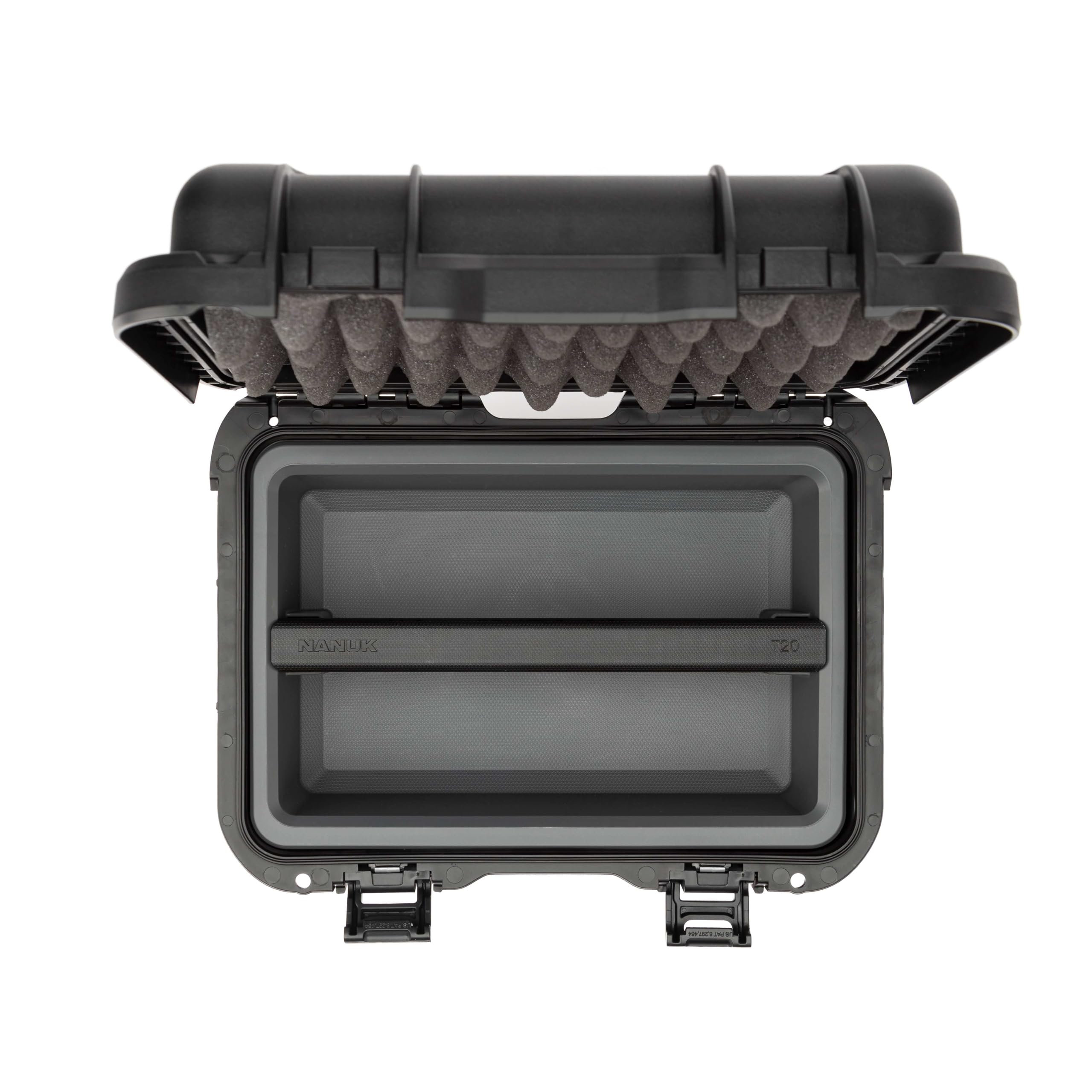 NANUK T20 Top Loader Case for Cameras and Lenses with Lid Stay and Reinforced Metal Padlock Holes, PowerClaw Superior Latching System and Tray and Rigid Divider (Black) - Image 3